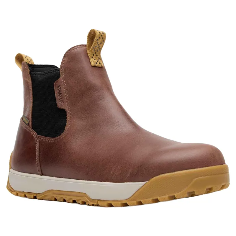 Xtratuf Ankle Deck Boots Leather in Earth Brown-1