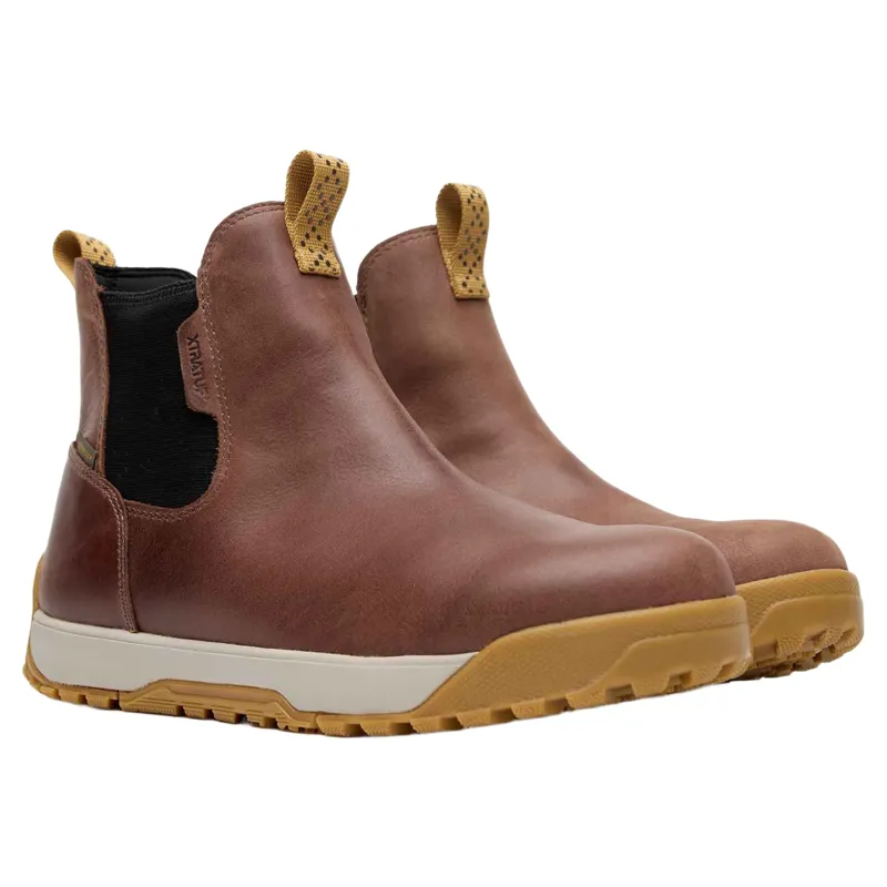 Xtratuf Ankle Deck Boots Leather in Earth Brown