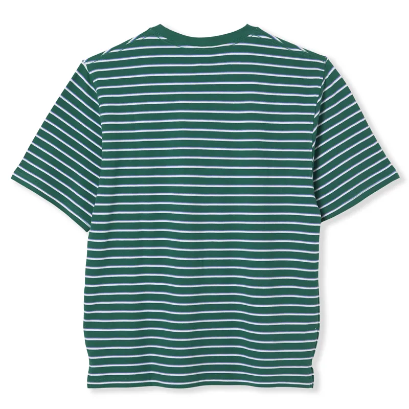 T and C Surf Designs Yarn Dye Stripe Tee in Green-1
