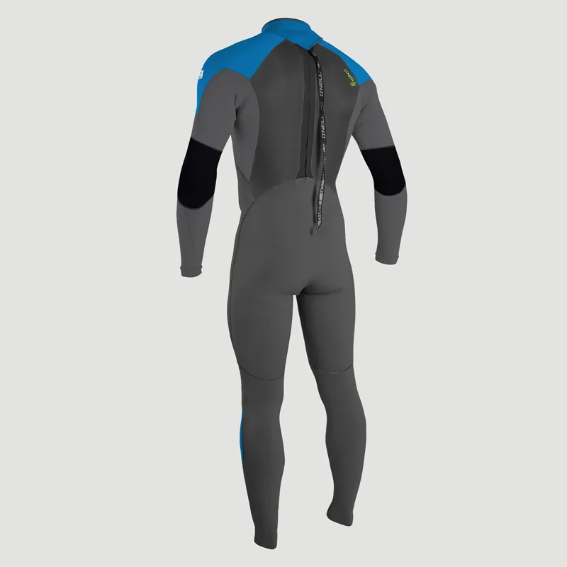 O'Neill Epic Youth 5-4mm Back Zip Wetsuit in Black/Graphite/Blue/Deep Sea-1