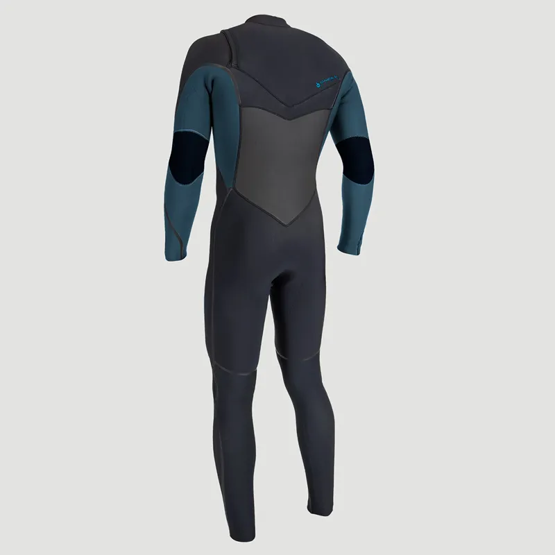 O'Neill Youth PsychoTech 5-4mm+ Chest Zip Wetsuit in Black/Cadet Blue-1