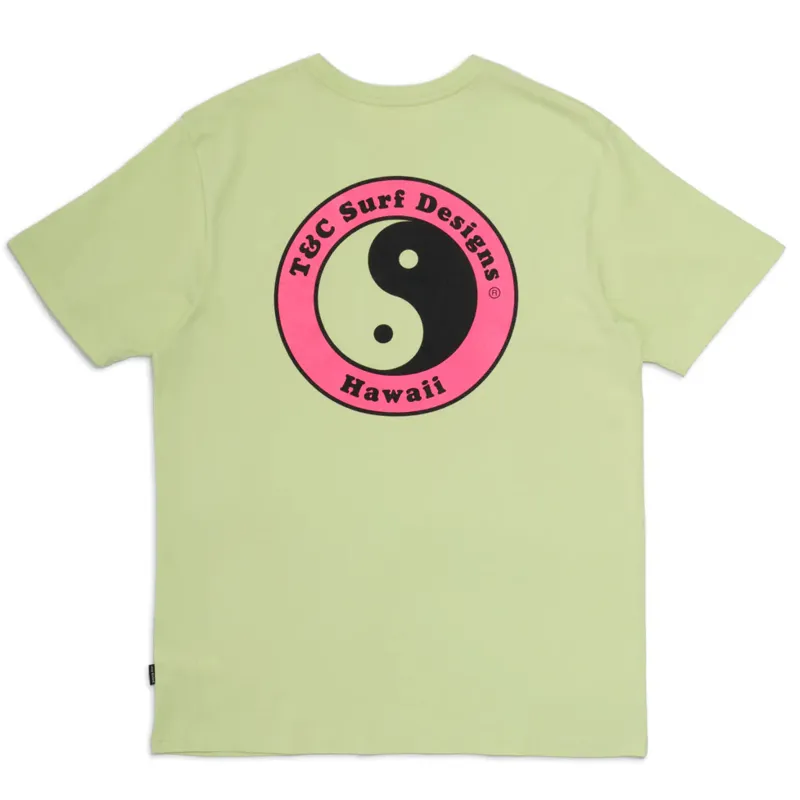 T and C YY Logo Tee in Washed Lime