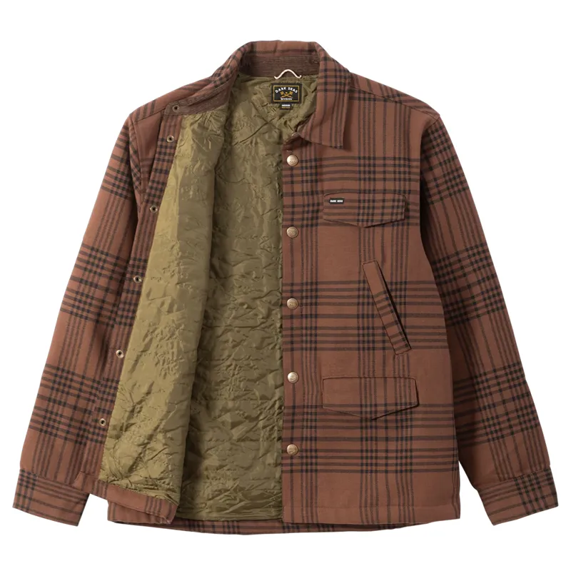 Dark Seas Zilker Heavyweight Shirt Jacket in Brown