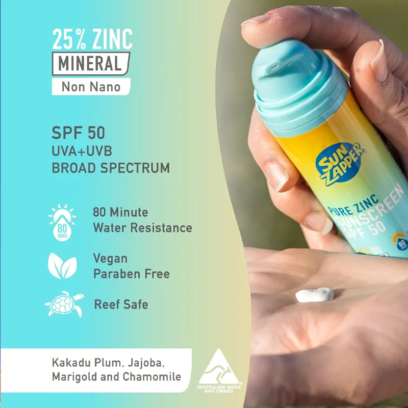 Sun Zapper 100g Pure Zinc Sun Cream - Pump-1