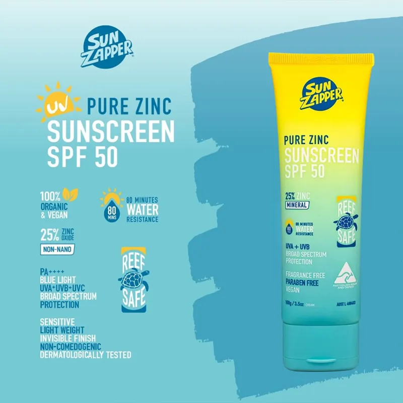Sun Zapper 100g Pure Zinc Sun Cream - Tube-1