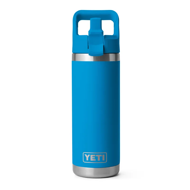 Yeti Rambler 18oz Straw Bottle in Big Wave Blue