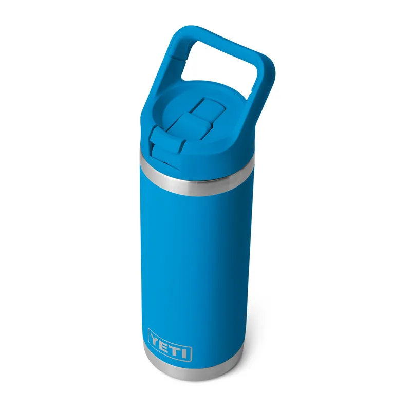 Yeti Rambler 18oz Straw Bottle in Big Wave Blue-3