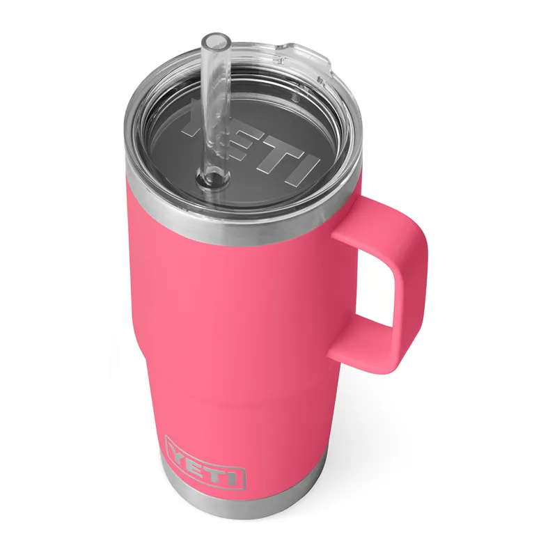 Yeti Rambler 25oz Straw Mug in Tropical Pink