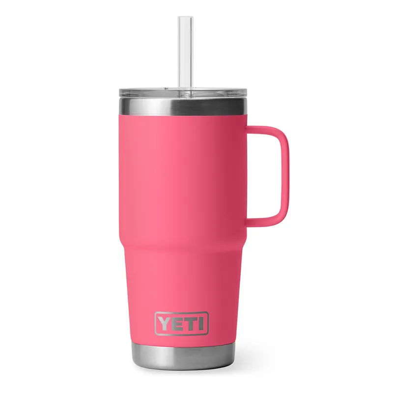 Yeti Rambler 25oz Straw Mug in Tropical Pink-2