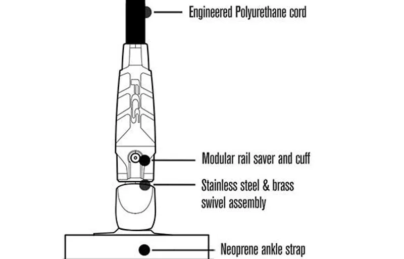 FCS Regular Classic Leash in Black-3