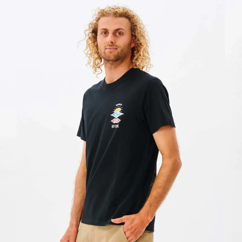 Rip Curl Search Logo Tee in Black-1