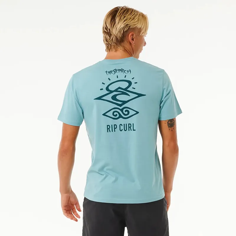 Rip Curl Search Logo Tee in Dusty Blue