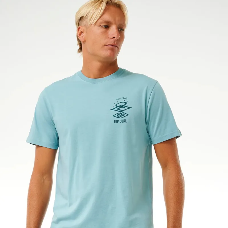 Rip Curl Search Logo Tee in Dusty Blue-1