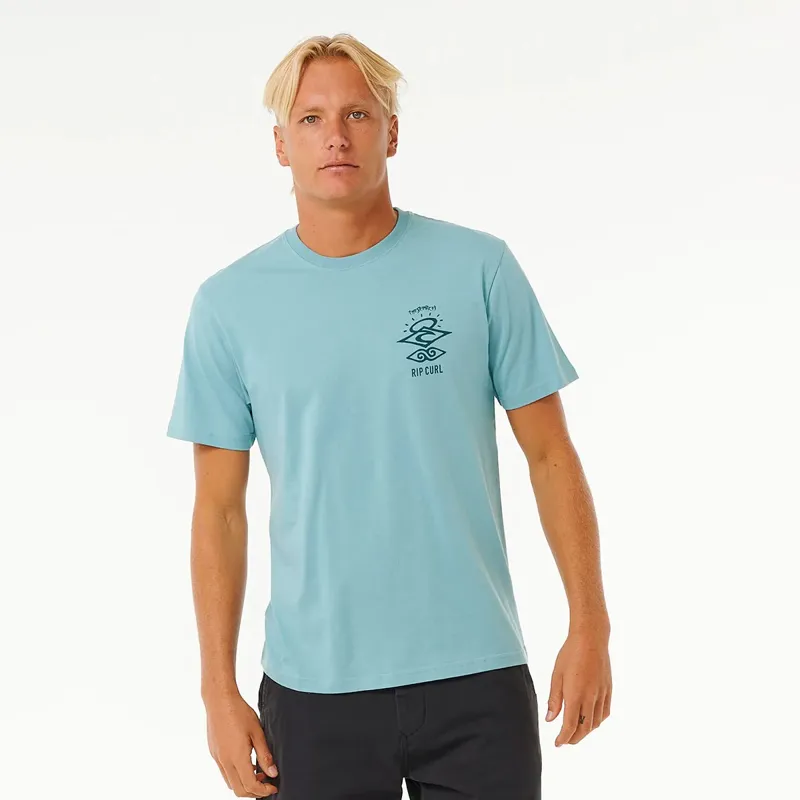 Rip Curl Search Logo Tee in Dusty Blue-2