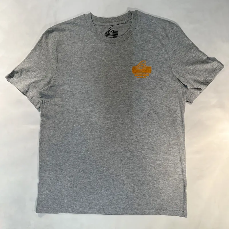 Secret Spot Logo T-Shirt in Heather Grey/Orange-1