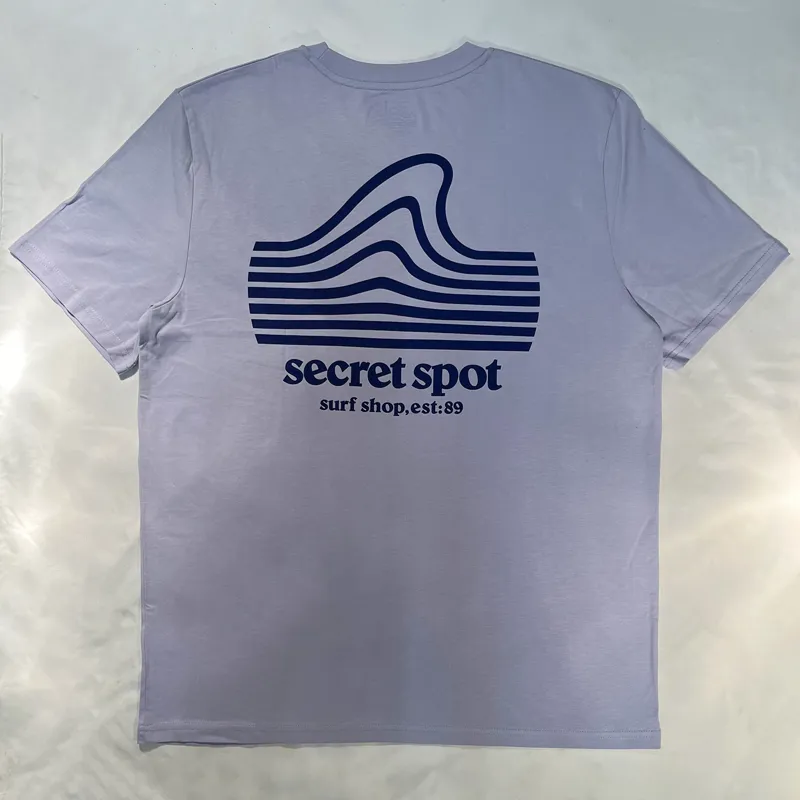 Secret Spot Logo T-Shirt in Lavender/Navy