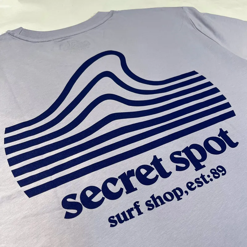 Secret Spot Logo T-Shirt in Lavender/Navy-2
