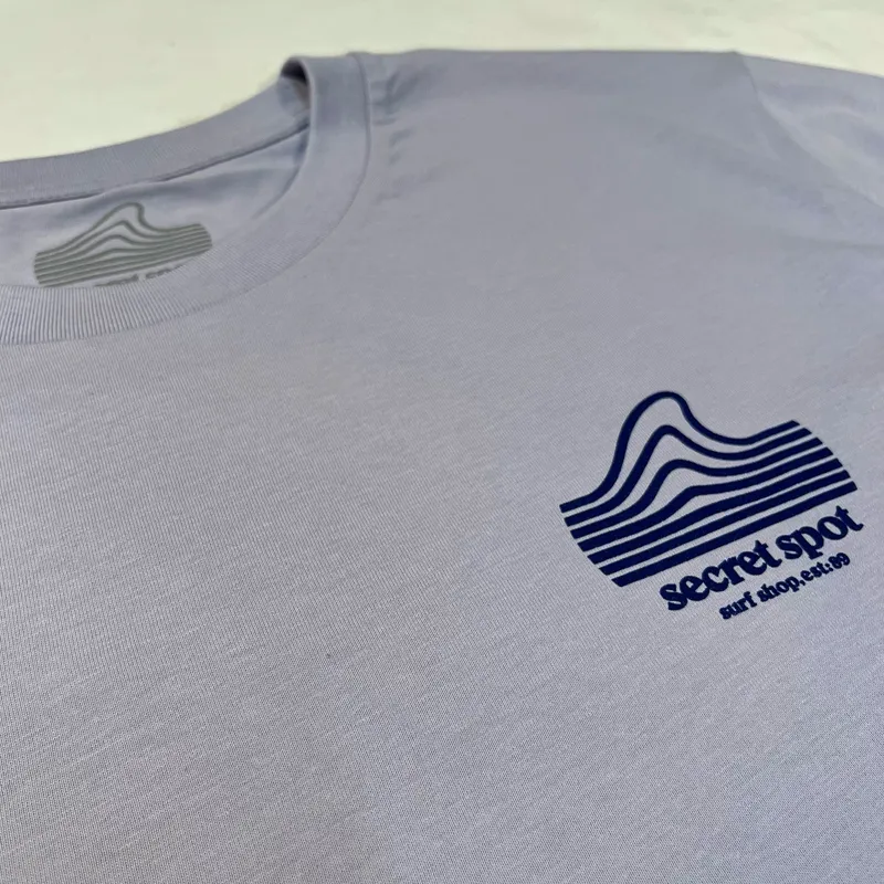 Secret Spot Logo T-Shirt in Lavender/Navy-3