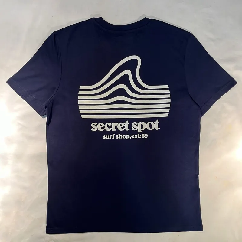 Secret Spot Logo T-Shirt in Navy/Off White