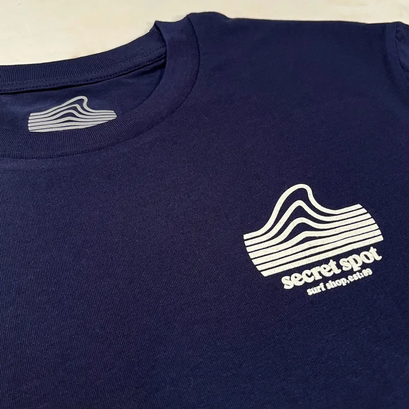 Secret Spot Logo T-Shirt in Navy/Off White-3