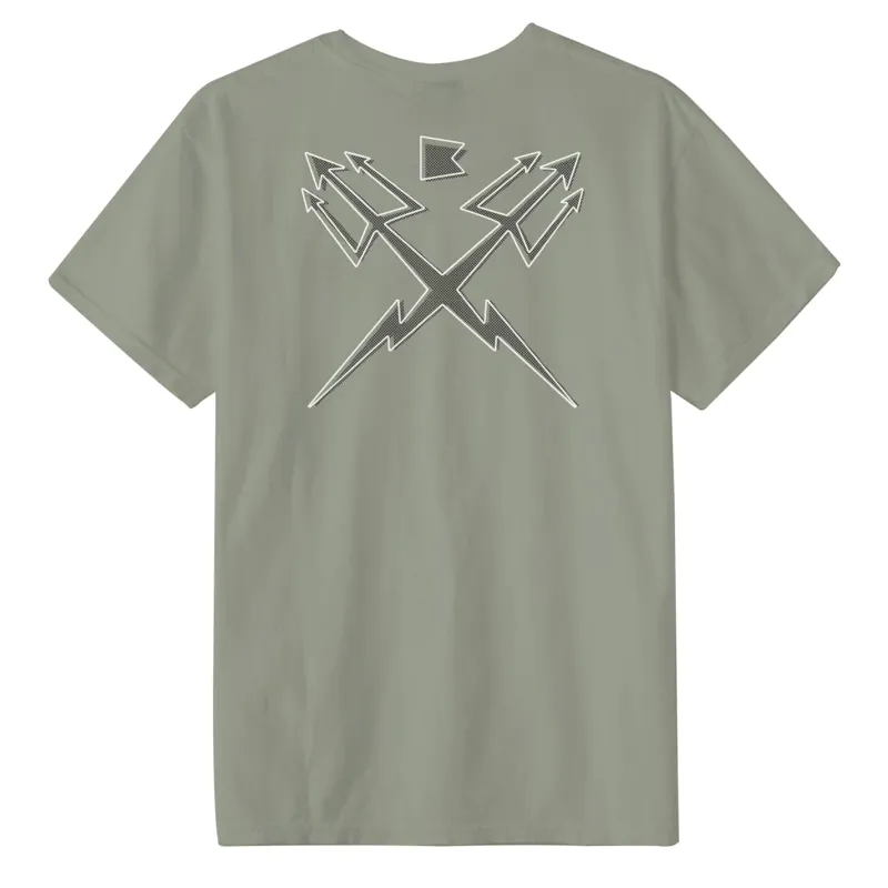 Dark Seas Streamline Tee in Oil Green