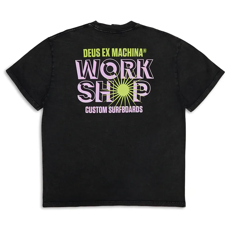 Deus Ex Machina Surf Shop Tee in Anthracite