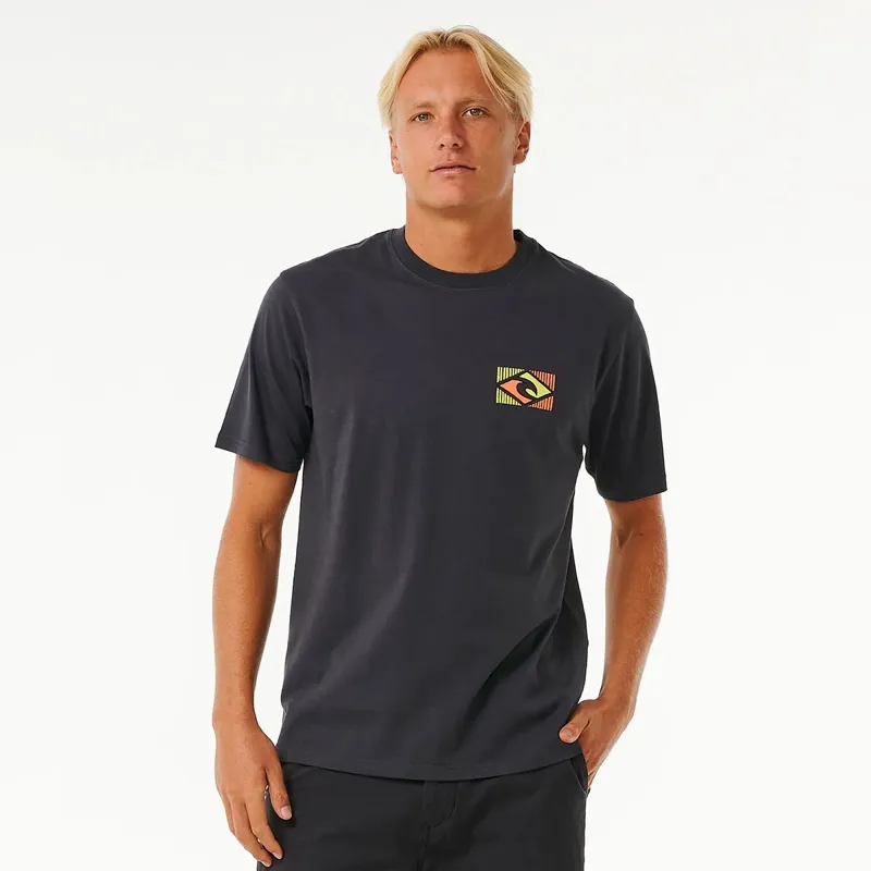 Rip Curl Traditions Tee in Washed Black-1