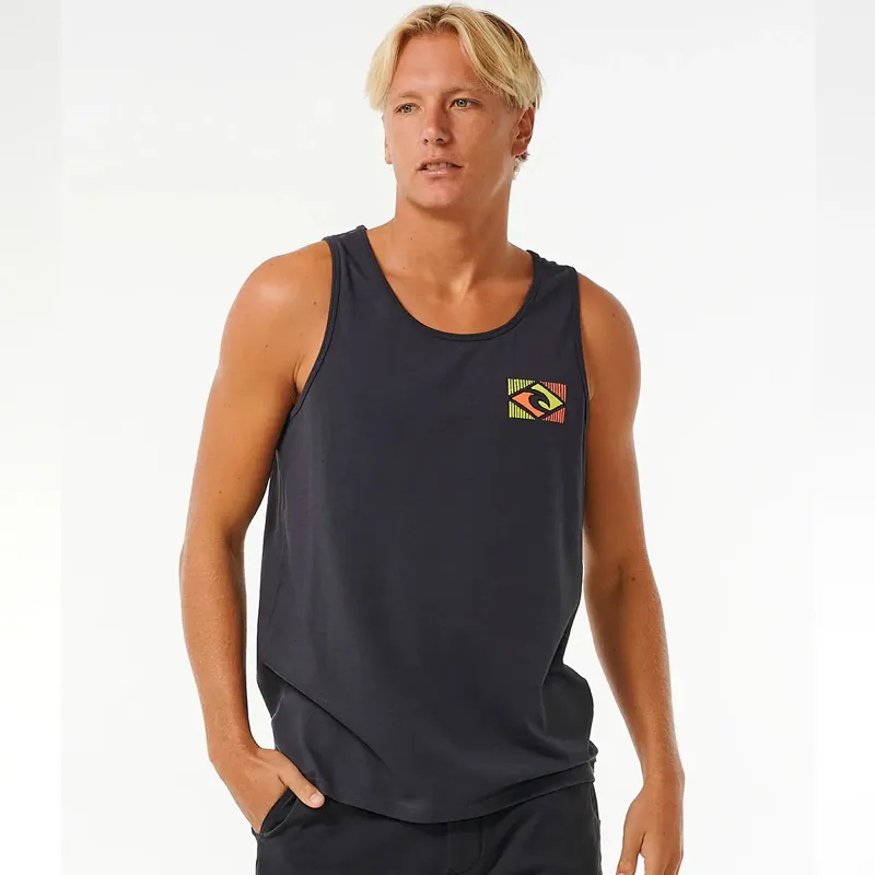 Rip Curl Traditions Tank Tee in Washed Black-1