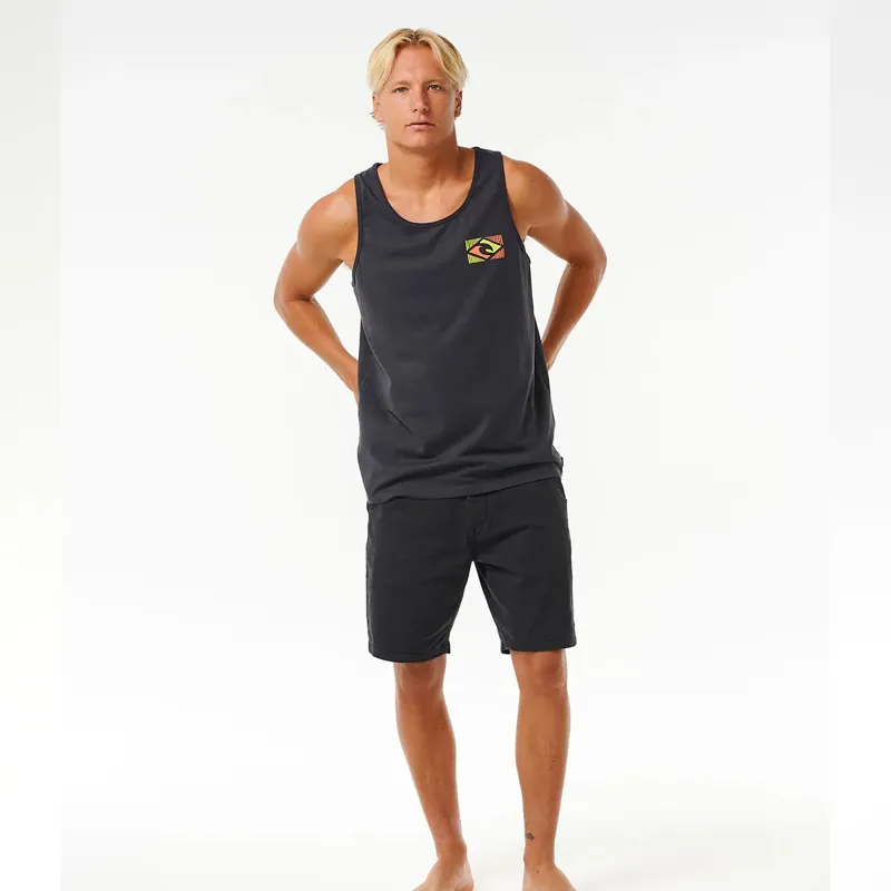 Rip Curl Traditions Tank Tee in Washed Black-2