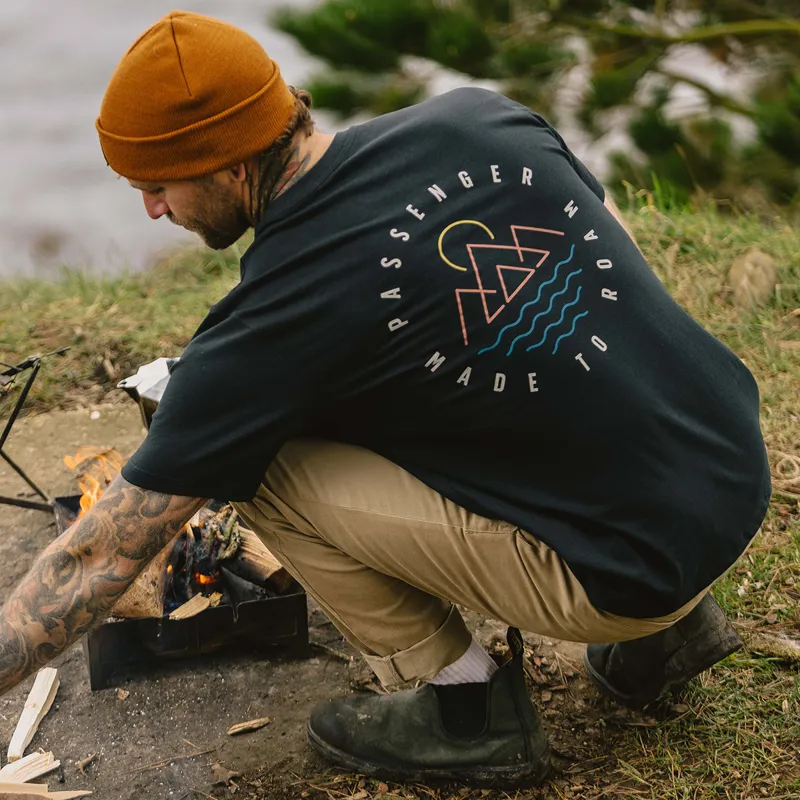 Passenger Escapism Recycled Cotton T-Shirt in Black