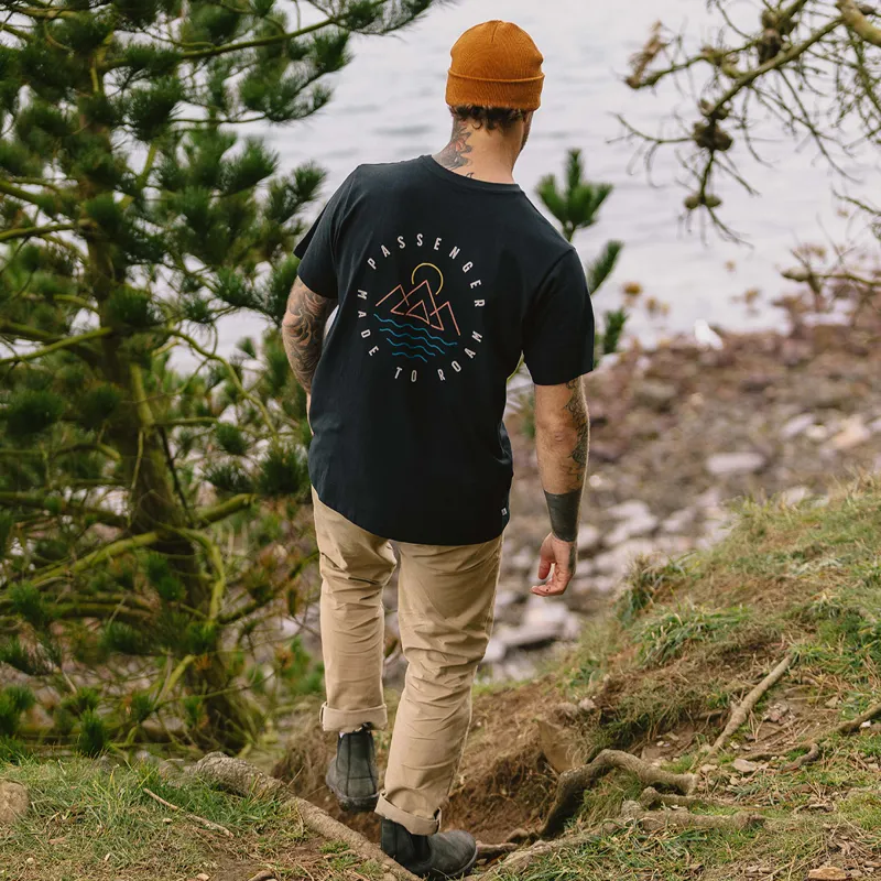 Passenger Escapism Recycled Cotton T-Shirt in Black-1