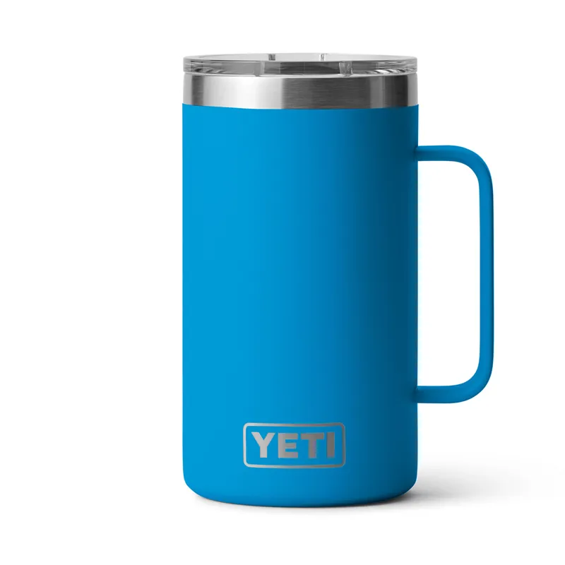 Yeti Rambler 24oz Mug in Big Wave Blue