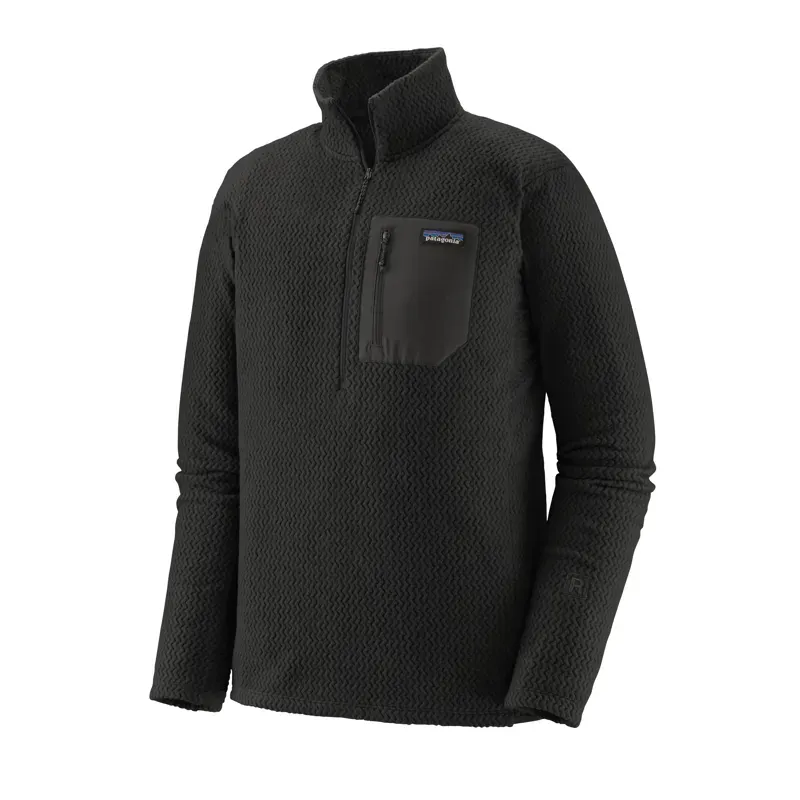 Patagonia R1 Air Zip Neck Pullover Fleece in Black 