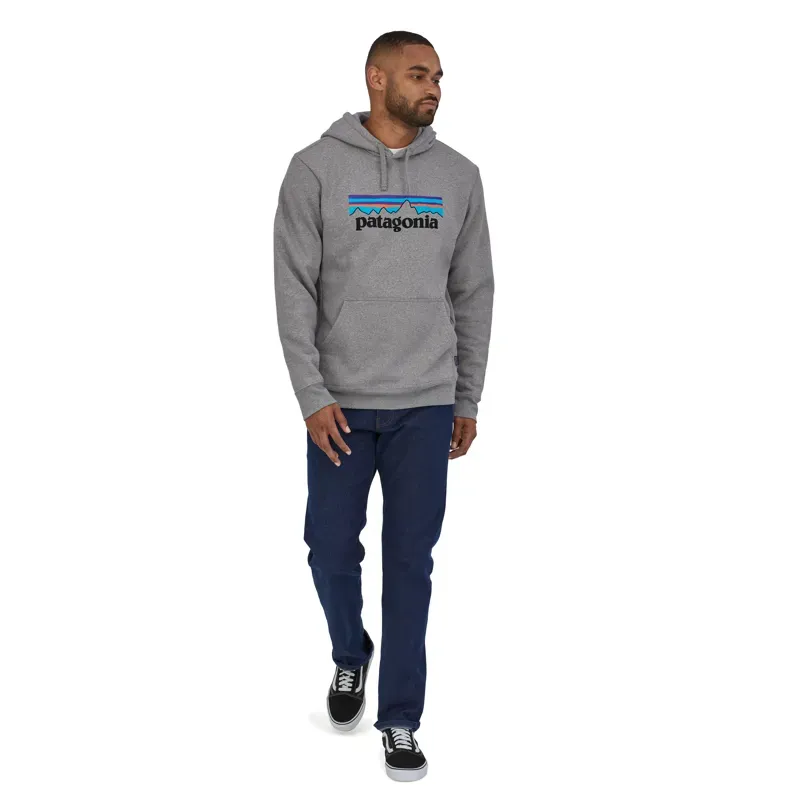 Patagonia P-6 Logo Uprisal Hoody in Gravel Heather -3