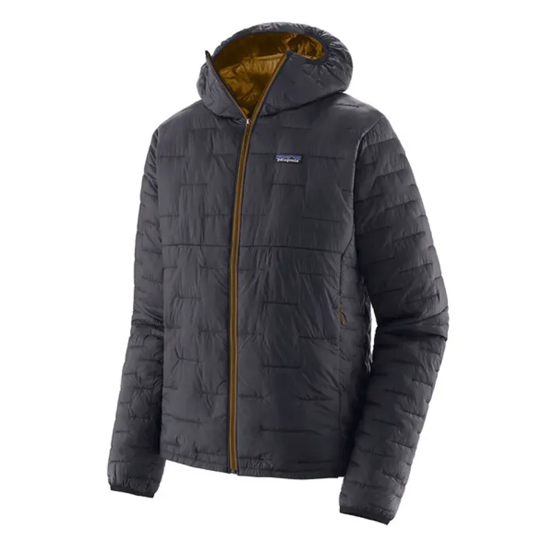 Patagonia Micro Puff Hoody in Smolder Blue w/Raptor Brown