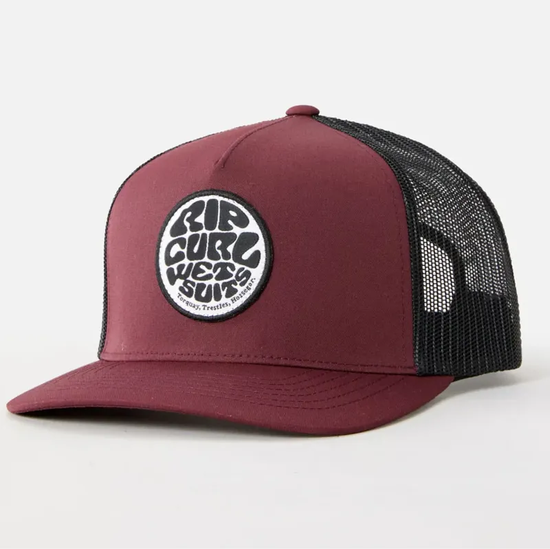 Rip Curl Wetsuit Icon Trucker Cap in Maroon
