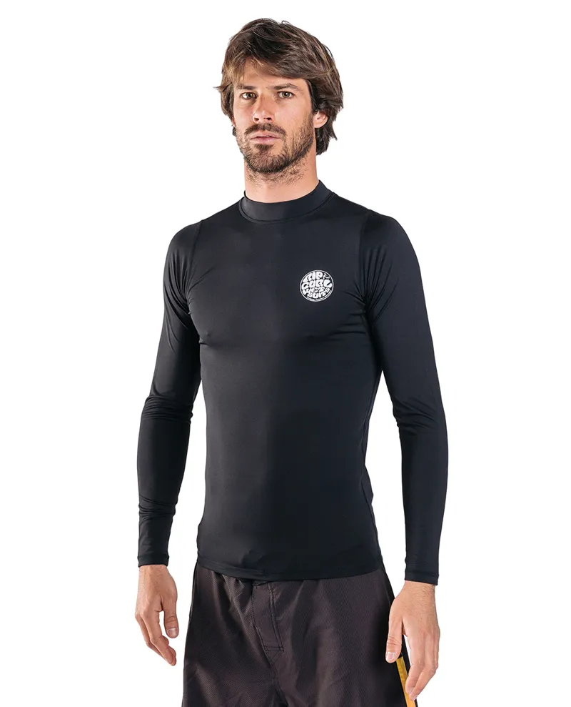 Rip Curl / Mens Corpo Long Sleeve High Neck Rash Vest / Black