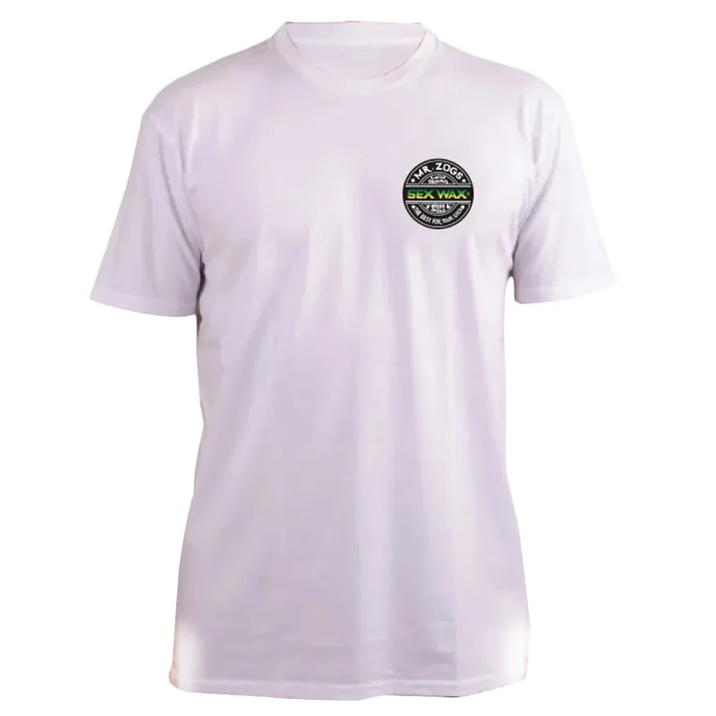Sexwax Green Word Fade Tee in White-1